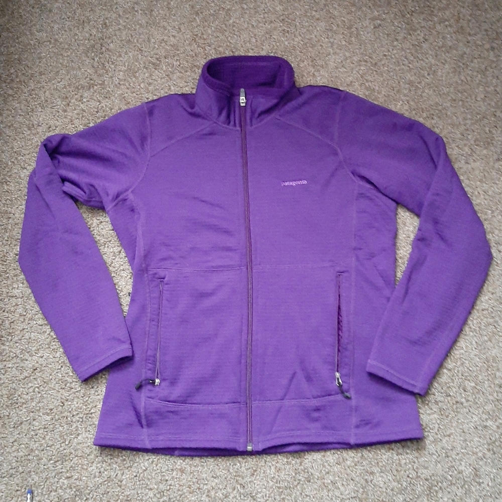 PATAGONIA R1 REGULATOR FLEECE FULL ZIP PURPLE M MEDIUM WAFFLE POLARTEC JACKET